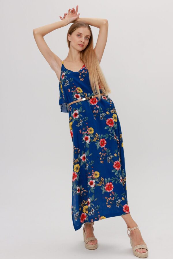 Blue Floral Maxi Dress